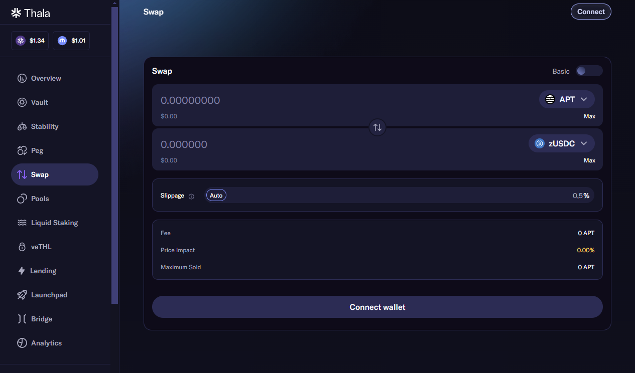 Protocolo Thala na rede Aptos