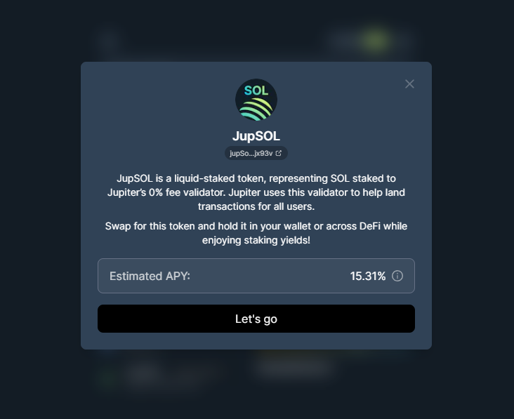 Liquid-staked token da Jupiter