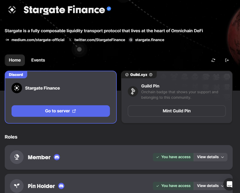 Tarefa da Stargate no site Guild