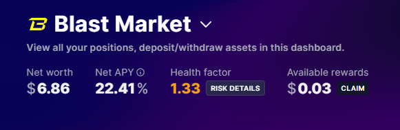 ZeroLend health factor